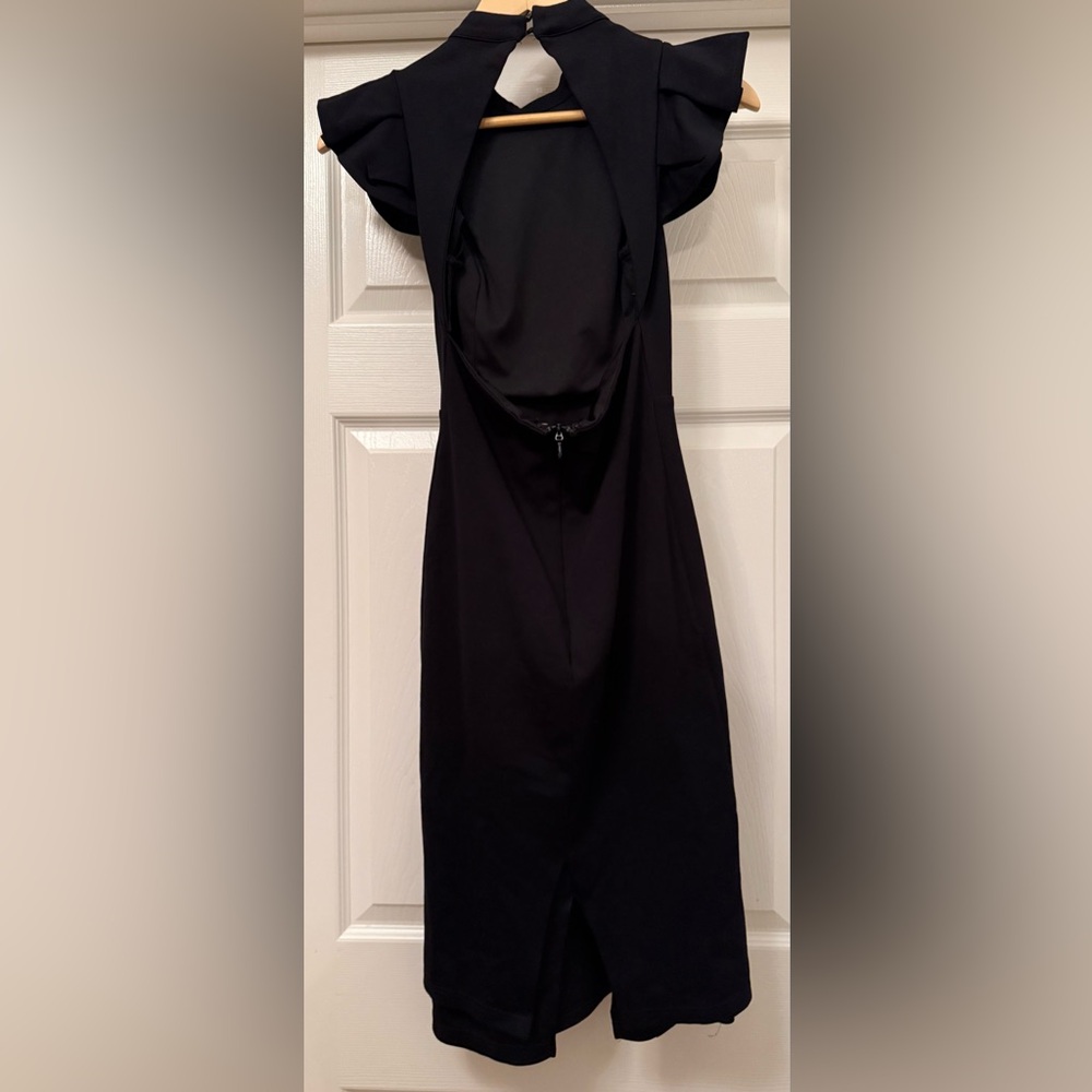 Lulu's Chic Black Ruffle Sleeve Backless Dress Size XS